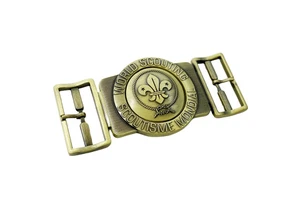 Wholesale Custom Metal World Scout Interlocking Belt Buckles