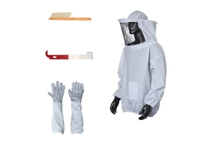 Beekeeping Suit Bee Jacket Beekeeping Gloves Protective Sleeves Beehive J Hook Hive Tool Bee Hive Brush Hive Tool Set