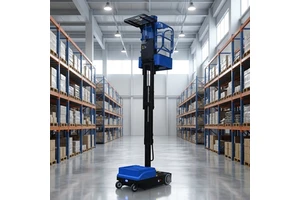 EVERLIFT Mini Full Electric Material Order Picker Forklift 300kg Load 3000mm Lift Height Dual Foot Pedal Safety Protection