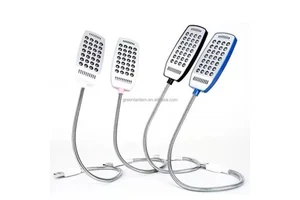 USB Led Night Light 28LEDs Flexible Arm Gooseneck with Switch On and Off Control Portable Reading USB Plug-in Night Lamp