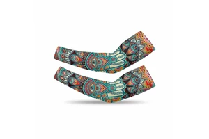 Wholesale Bulk Soft & Stretchy Compression Arm Sleeves Sets Men Women Custom Logo Anti-UV Feature Heat-Transfer