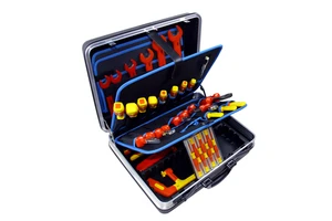 99LB101 48PCS VDE Insulated Tool Set 1000V IEC 60900 Wrench Plier Screwdriver Insulated Tool Set in Suitcase for Electricians
