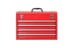 Red Cheap Waterproof Portable Steel Stackable Lightweight Dustproof 6-Compartment 10-20L Tool Box