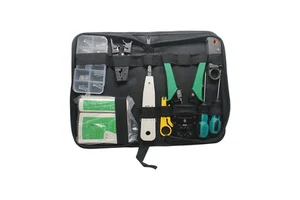 Computer Network Hand Tool Set RJ45/11 Lan Network Tool Kit Crimper Stripper Cable Testing Tool for LAN Network