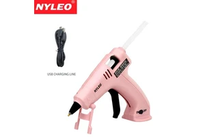 NYLEO 3.7V Cordless Lithium Battery Hot Melt Glue Gun Home DIY Repair Tools Rechargeable Wireless Hot Glue Gun