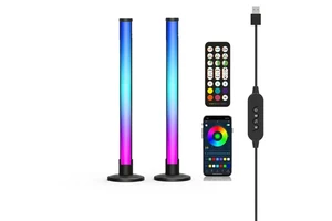 Two Pack Symphony Smart LED Ambient Mood Lighting Rhythm Light Bar With App Control For Desktop Gaming PC TV Room Decoration