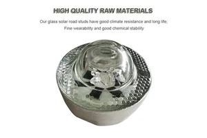 6 LEDs Tempered Glass Reflect Light Solar Energy Traffic Curve Road Stud Flash or Normal Lighting