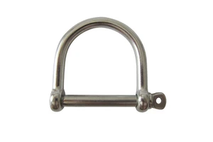 Customized Wide D Shackle Marine Grade Stainless Steel Wide D Shackle