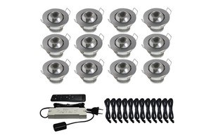 Recessed Spotlight Dimmable IP44 Waterproof 12V 3W Mini LED Downlight Dimming Spot Patio Wintergarten Lamp