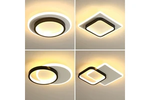 Best Seller Modern LED Ceiling Light Black Flush Mount Small Lamp for Stair Corridor Hallway Entrance Cloakroom Home Decoration
