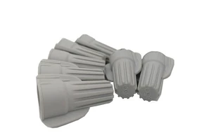 GAOCHAO Grey Spring Connector Double Wing Plastic Screw on Electrical Twist on Wire Connector Rotary Terminal