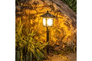 DAWN IP65 Solar Powered LED Garden Lights Aluminum Body Lighting For Lawn Patio Yard & Walkway