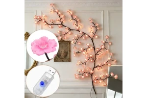 Romantic Sakura Garland Light Artificial Weeping Branch Lamp For New Year Valentine Home Interior Atmosphere Decor