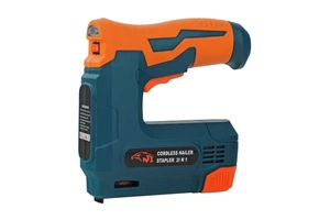 Hi-Spec 2I N 1 Cordless Battery-Powered Nail Gun Coil Woodworking DIY Industrial Tool Set