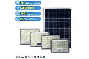 ZY OEM ODM CE Led Outdoor Solar Powered Floodlight Commercial 100-400w IP65 Lumire Solaire Flood Lights Waterproof Street Light