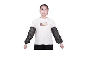 Hot sale disposable medical PP non-woven 35G black oversleeve Sleeve cover