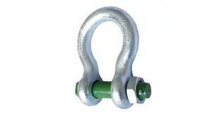American G-2130 Drop Forged Bow Shackle 6:1 Safety Factor Anti-Rust for Lifting & Securing Mining Galvanized Surface Treatment
