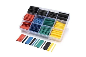 530pcs Heat Shrink Tubing Insulation Shrinkable Tubes Assortment Electronic Polyolefin Wire Cable Sleeve Kit Box Package