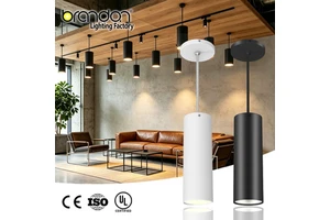 UL Commercial Modern Ceiling Suspended Pendant Cylinder Adjust 45° 60° 5CCT Downlight Spot Led Linear Track Light Fixtures