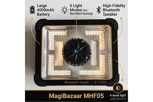 Portable 2-in-1 Solar Light Work Light Speaker High Brightness RGB IP66 Rechargeable Touch for Control Adjustable for