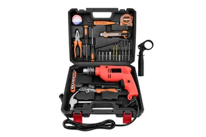 30pcs Professional Mechanic Tool Box Set with Hammer Plastic + Metal Durable Hand Tools for House & Wood Work