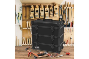 Glary Black Storage Aluminium Tool Box Hard Tool Box Lock With Drawer Abs Tool case