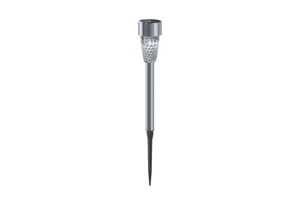 luz solar led ambiental para csped, acero inoxidable, 6500k, ideal para iluminar jardines y realzar espacios exteriores.