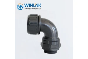 Winlink 90 Degree PA Nylon Corrugated Tube Connector Rotary Joint Pipe Fittings Elbow Black High Quality for Robot Pipeline