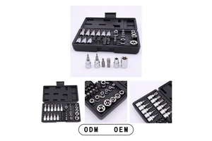 Wholesale Professional 34-piece Sleeve Kit Multi-functional Combination Tool Set Case Hexagonal Flower-shaped Screwdriver