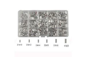500pcs/box Aluminum Alloy Crimp Sleeves Set 1.0mm-2.0mm Aluminum Tubes Sleeve Fishing Tackle Set
