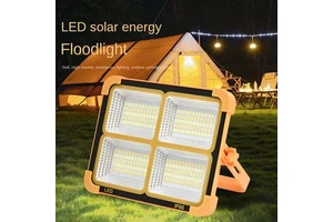 Solar LED Flood Light Garden Camping Super Bright IP66 Waterproof CE Certified Remote Control Emergency Light