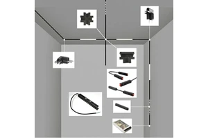 48V Magnetic LED Track Lighting Recessed Linear Rail System Dimmable COB for Indoor Commercial Ceiling Spot Light