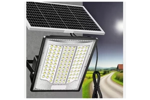 New Model 2000W Solar Floodlight 15000LM 5054 LED LiFePO4 Battery IP67 Waterproof Remote Control Garden Lighting 210 Beam