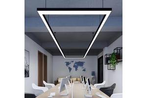 Custom Iron Led Linear Lamps Rectangular Led Light Fixture Led Linear Light System Dimmable 30000 Hours Lifespan for Lighting