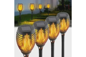 Solar Flame Touch Yard Decoration Lamp Light Pathway Landscape Waterproof Solar Lights Outdoor Led