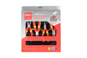 4pc VDE Insulated Set 1000V Insulated Electrician Tool Set with Insulated Wire Stripper Long Nose Linesman Plier Diagonal Pliers