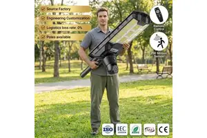 Solar Street Light Camera 4G WiFi 6MP Outdoor Monitoring CCTV Aluminum Construction IP66 Rating for Road Use 2-Year Warranty