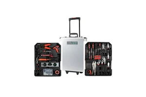 118PCS Steel Tool Box With Hand Tool Sets for Garage Storage Tool Cabinet Trolley Box