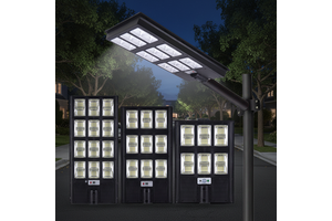 200 300 400 W Solar Street Lamp Ultra-high Power Outdoor ABS PC Large Capacity Battery All in One Solar LED Street Light