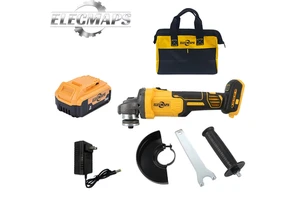 Electric Cordless Brushless Angle Grinder Battery-Powered with Adjustable Speed up to 11000 RPM Versatile for Polishing