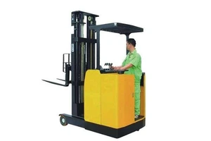 Factory Direct Sales Jichuan 1ton Standing Electric Stacker Reach Truck 6m 10M Lift Height 1070mm Fork Length Solid Forklift