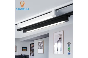 10W White Black Surface Mounted Aluminum Adjustable 180 ° Rotatable LED Linear Track Lights Rail Lighting System Track Lights
