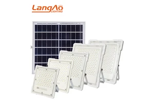 High Brightness Waterproof LED Solar Flood Light Remote Control 25/50/100/150/200/300 Watt Flood Lamp for Gardens IP67 Rated