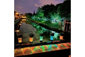 Modern Small Solar Strip LED Light Source PC Body Outdoor Garden Water-Resistant Wireless Control Railing Surround Lawn Light