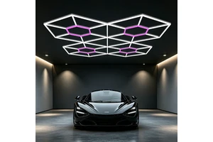 Hexagon LED Garage Ceiling Light Shop Light for Supercar Luxury Car Showroom Auto Detailing Private Garage Warehouse