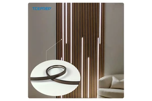 Plug-in And Play 2.4m Slat Wall Wood Panel Display DIY Flexible LED Strip Lighting Home Decoration Solution Box