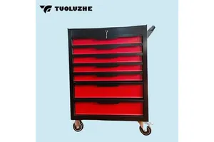 Drawer Metal Toolbox with Flip Top Lid Steel Portable Tool Storage Case Mechanic Auto Repair Hand Tool Box