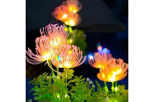 Solar Simulation Other Shore Flower Lamp IP65 Rating AA Battery Water-Resistant High Brightness for Garden Atmosphere Decoration