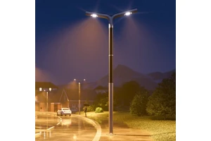 Factory Price Solar Lights with Flexible Panels Attached to Power Poles Integrated Solar Street Light