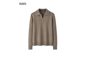 Custom Popular Fashionable Ladies Wool Polo Sweater Set Cashmere Knit Shirt And Pants Two Piece Set Popular Sports For Women
